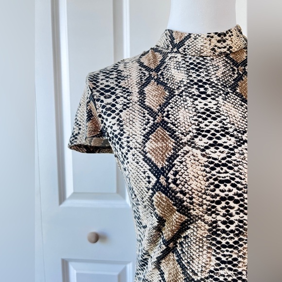 I AM GIA. Viper Aoki Snakeskin Print Dress size medium - Picture 3 of 12